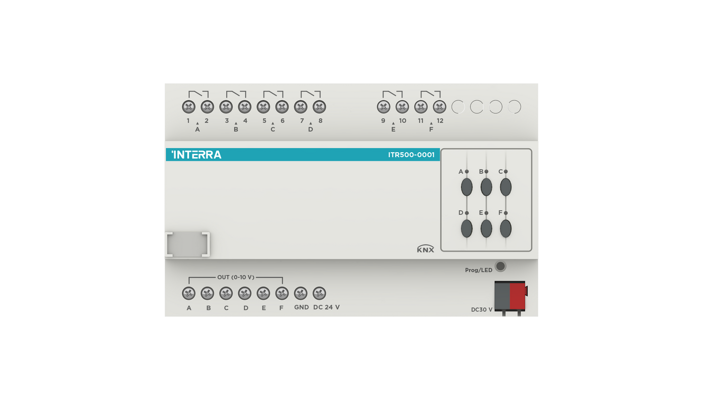 Contrôleur de ballast KNX - 6 canaux 10A (0/1-10V DC)